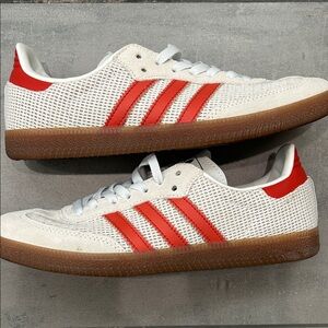 Adidas Samba OG White and Red Sneakers